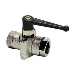 6402  - DOUBLE FEMALE BALL VALVE FOR SCREW FIXING