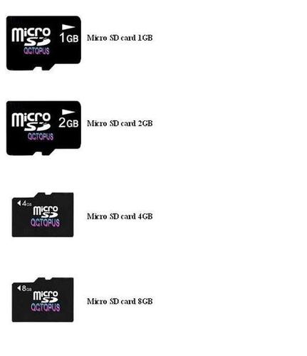 Memory Card - Flash Memory 11x15mm Black, 1GB-8GB Capacity, MicroSD Interface, Portable Storage, Reliable Data Transfer