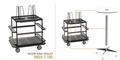 Round Folding Banquet Table Trolley