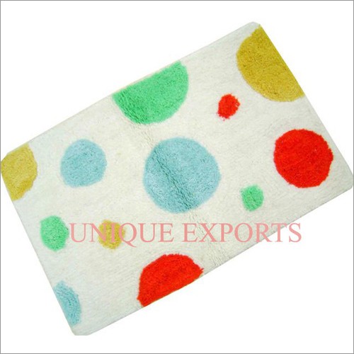 Textured Bathmat - Cotton, 24x16 Inch, White | Absorbent, Soft, Durable, Comfortable, Easy Clean
