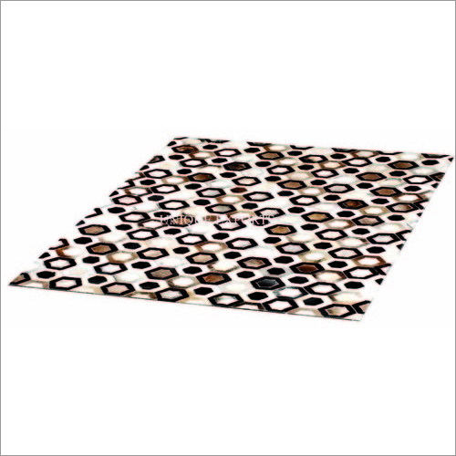 HoneyComb Design Leather Rug (1)