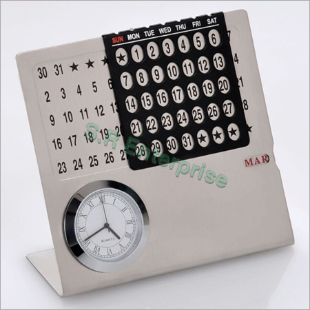 Table Clock with Calendar