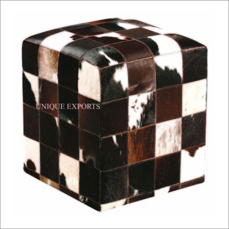 Designer Leather Poufs