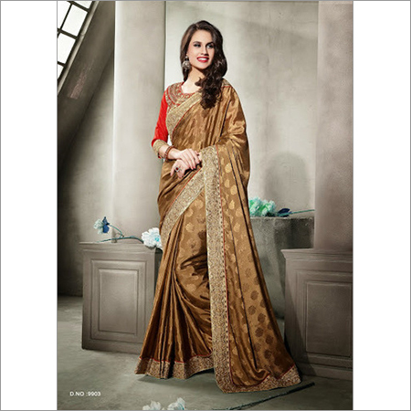 Georgette Fabric - Brown, 6.30m Length | Fancy Bollywood Style, Ideal for Rainy, Summer, Winter Seasons