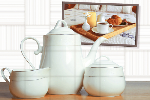 Wall Tiling Kitchen - Ceramic 10x15 White, Glossy Finish | Durable, Easy Clean, Low Maintenance, Decorative