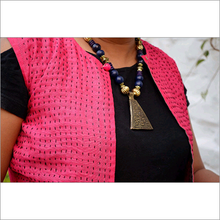 Kora Silk Double Sided Jacket with Kaantha Hand Work Embroidery All Over