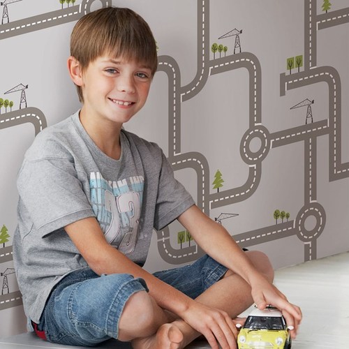 Attractive Wallpaper For Kids - Vinyl, 10m x 52cm Roll, 53cm Pattern Repeat | Durable, Washable, Child-Safe, Vibrant Themed Design