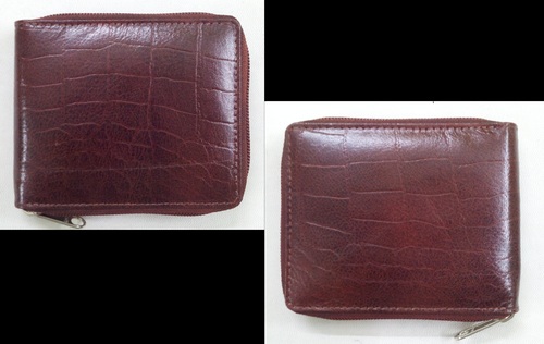 Brown Croco Leather Wallet
