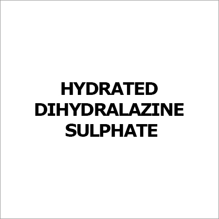 Hydrated Dihydralazine Sulphate - White Crystalline Powder >99% Purity Water Soluble 25kg Drums