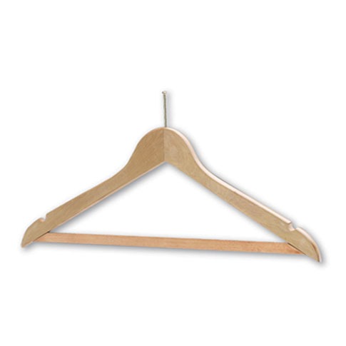  President Wooden Coathangers with Skirt Clips - B