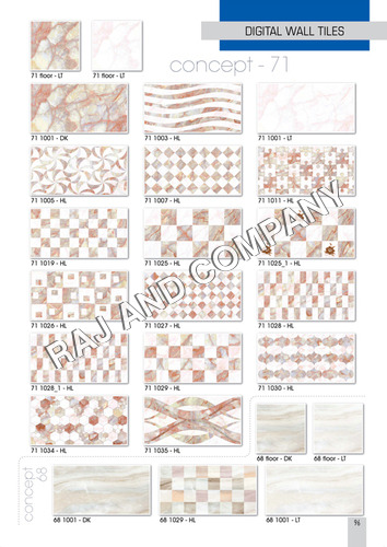 Ceramic Marble Wall Tiles Size: 20X30
