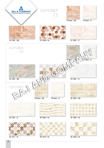 Ceramic White Wall Tiles Size: 20X30