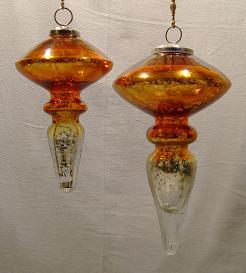 Coloured Silver Glass Hangings