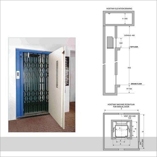 Passenger Elevator Manual Door - Color: Silver