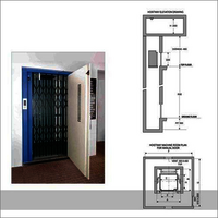 Passenger Elevator Manual Door - Color: Silver