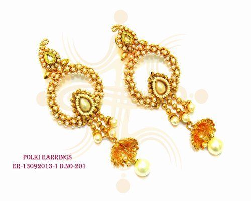 Polki Long Earrings