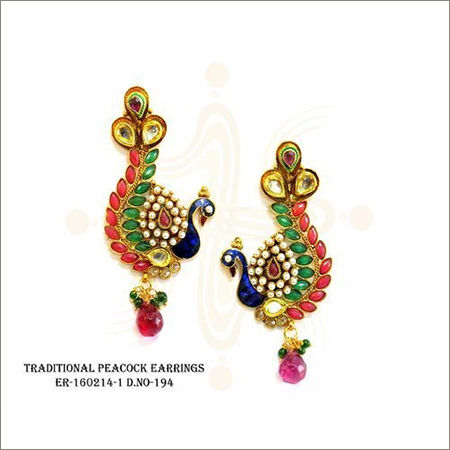 Traditional Peacock Earring