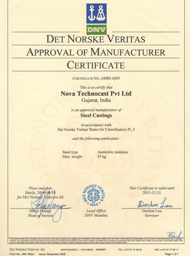 DNV Marine CERTIFICATE