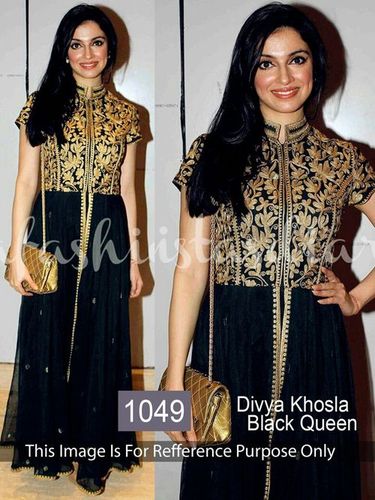 black anarkali bollywood suit