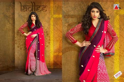 Red desinger bollywood saree