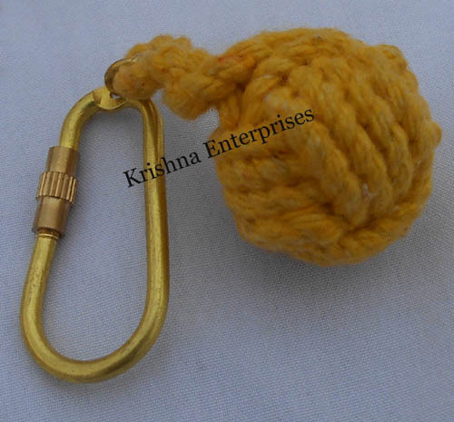Yellow Color Rope Key Chain