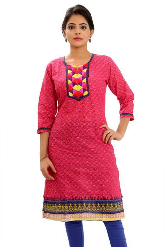 Sleek Print Cotton Kurti