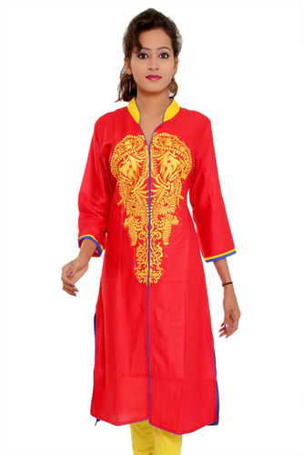 Embroidered Rayon Kurti