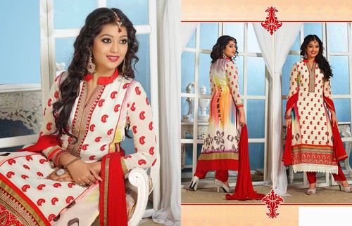 Beautiful Embroidery Designer Printed suit