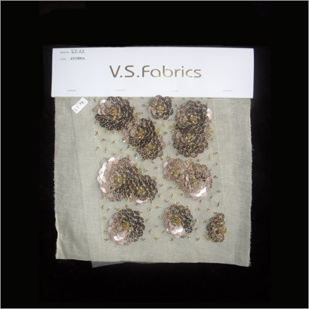 Partywear Gown Embroidery Fabric