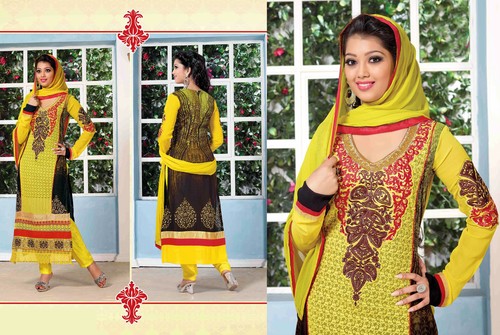 Beautiful Embroidery Designer Printed suit