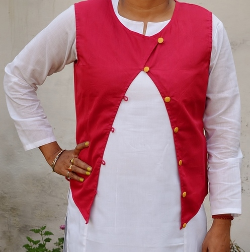 Deep Pink Munga Silk Jacket