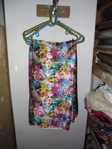 Multi Colored Silk Satin Fabric