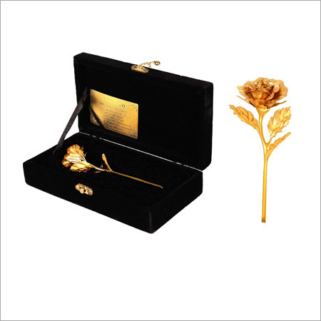Floral Jewel Fuel 24K Gold Rose With Velvet Gift Box