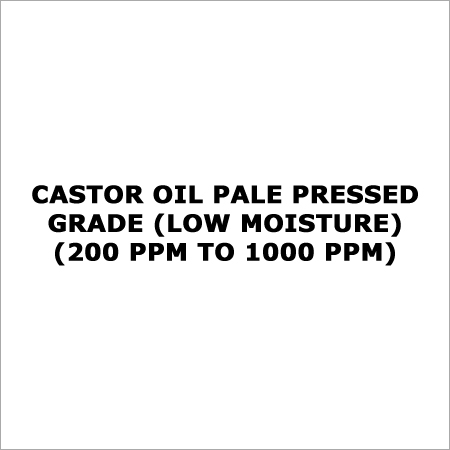Castor Oil Pale Pressed Grade (Low Moisture)