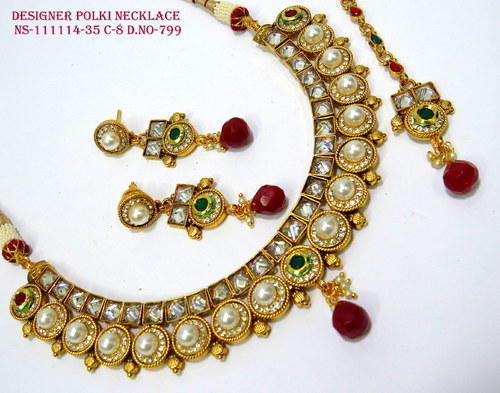 Polki Pearl Necklace