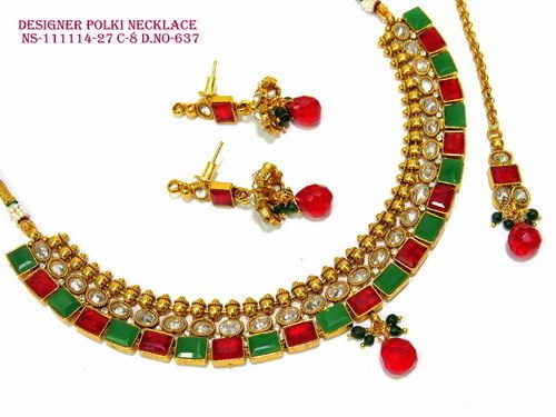 Colourful Polki Necklace