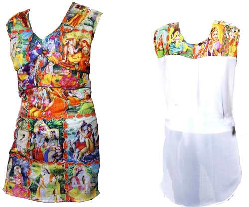 Cotton Silk Multicolor printed Top