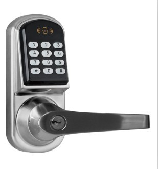 Silver And Black Digital Door Lock