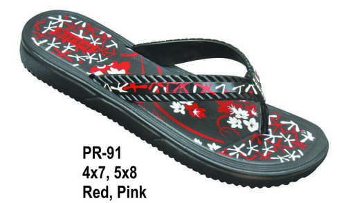 Sartaj Eva Slipper - EVA, Sizes 8x7 & 5x8, Red | Floral Design, Comfortable, Durable, Lightweight, Easy Cleaning
