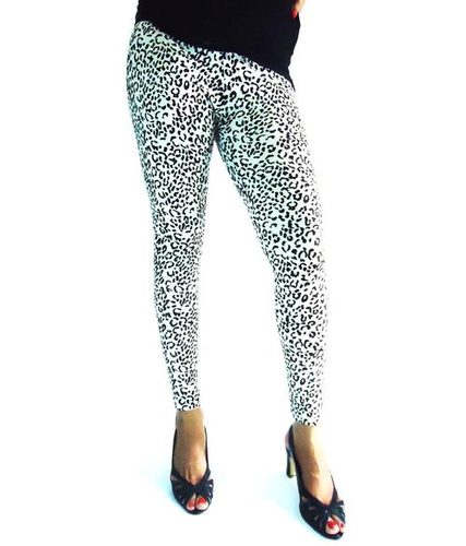 White Leopard Print Leggings White Leopard Print Leggings