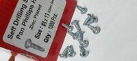 Pan Head Screw - Color: White Zinc