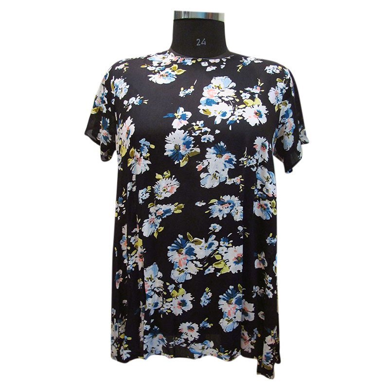 Ladies Garments - Polyester, Medium, Black | Soft Fabric, Stylish Design, Floral Print, Comfortable Fit
