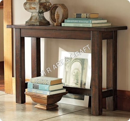 Wooden Console Table - Solid Wood, 36x16x30 Inches, Dark Brown | Stylish Design, Ample Storage, Easy Assembly