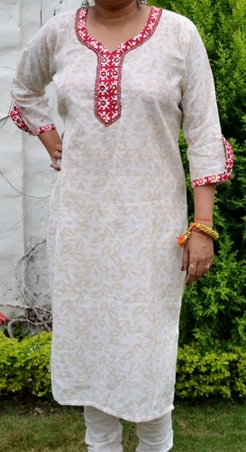 Off White Cotton Kurta