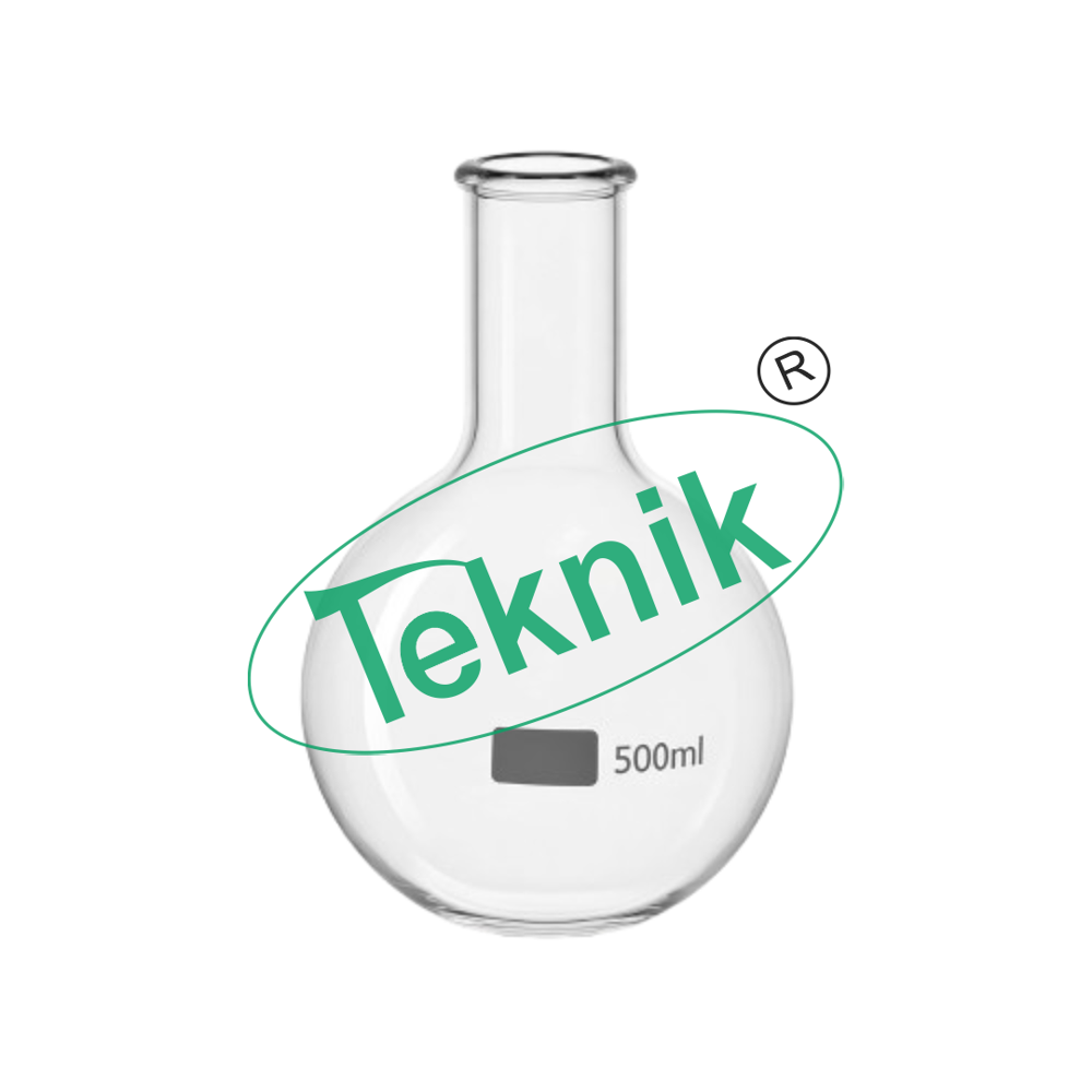 Flask Round Bottom Narrow Neck, With Beaded Rim Din 12347, Iso 1773 - Application: Laboratory