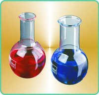 Flask Flat Bottom And Wide Neck - Glass, 50ml To 2000ml Capacity, Beaded Rim, Din 12347 Compliant | Ideal For Laboratory Use, Durable Design