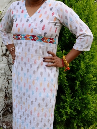 White Ikat Cotton