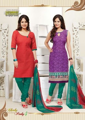 Multi Color Fancy Cotton Dress Materials