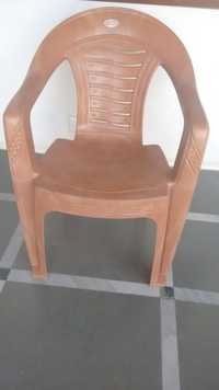 Plastic Stacking Chairs - Durable Plastic, 17x18x20 Inch, Brown | Comfortable Seating, Lightweight Design, Easy To Clean, 120 Kg Load Capacity