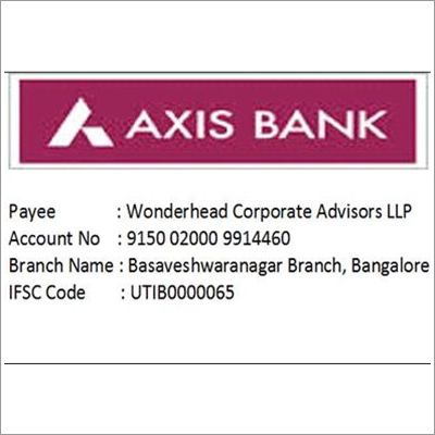 Axis Bank Payment Details